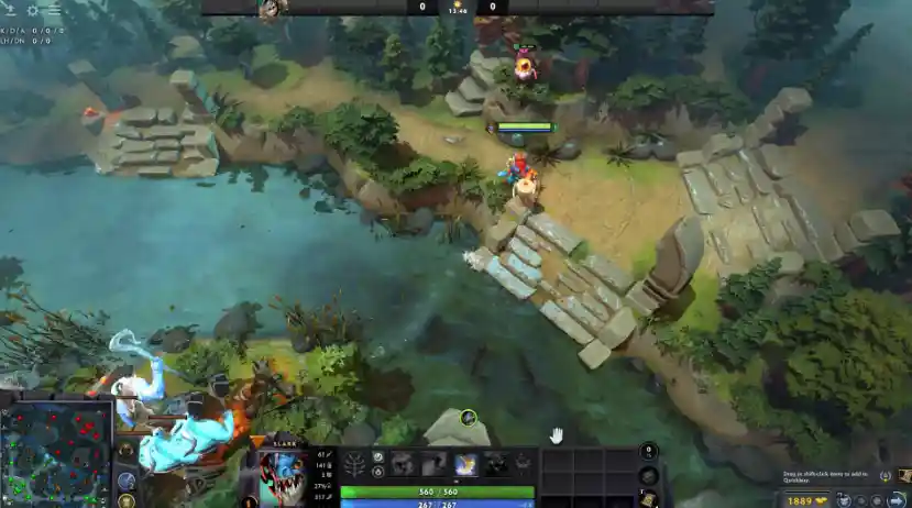 Dota 2 最佳插眼点位-天辉优势路大野悬崖视野