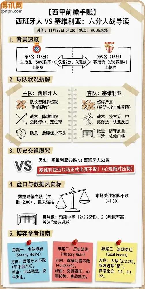 西班牙人 vs 塞维利亚-一张图看懂趋势