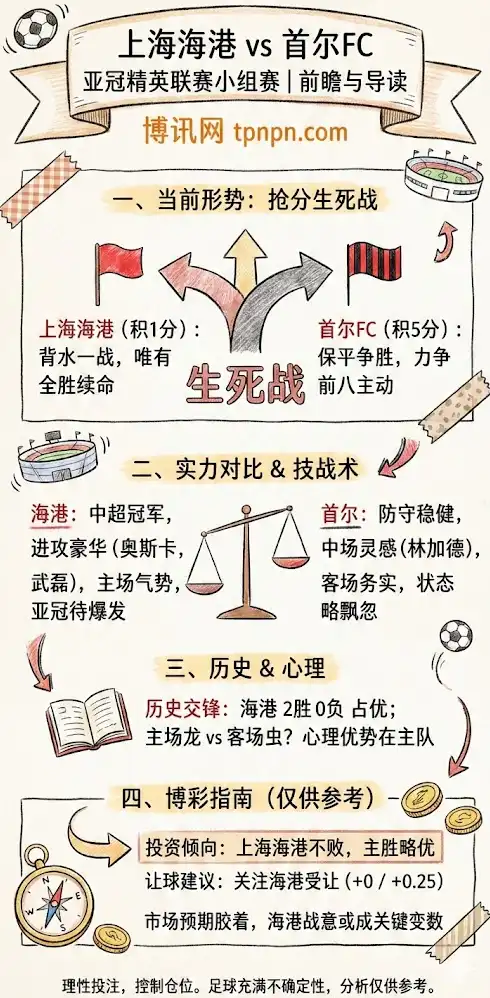 上海海港vs首尔FC,亚冠精英联赛小组赛,前瞻分析与投注指南