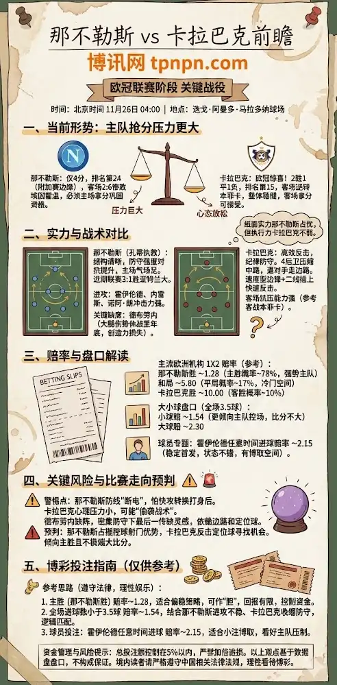 那不勒斯 vs 卡拉巴克,赔率分析,欧冠预测
