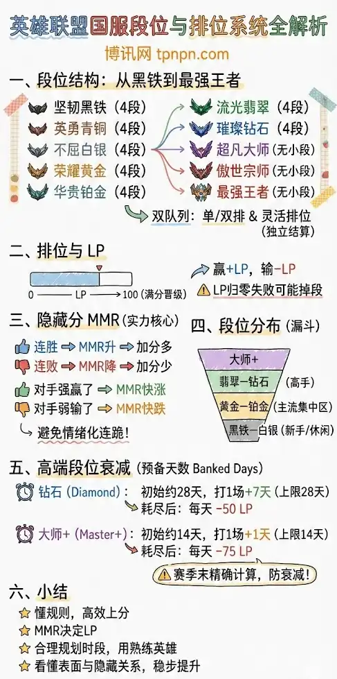 英雄联盟国服段位与排位系统全解析，段位结构，MMR与衰减机制