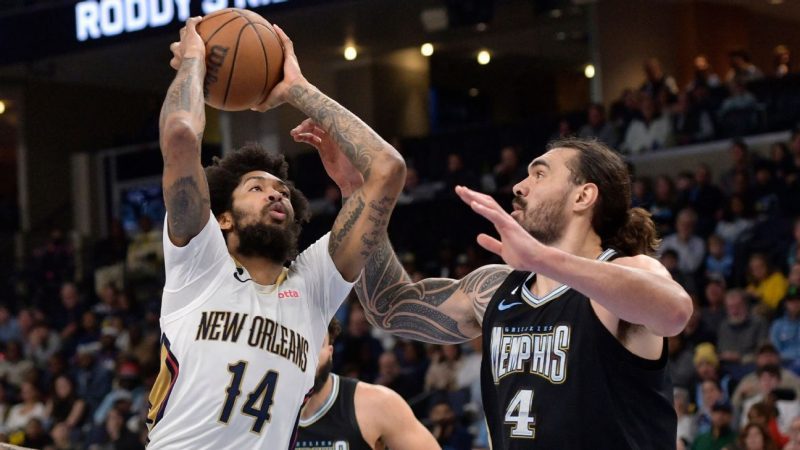 鹈鹕队的英格拉姆因大脚趾扭伤而在今晚结束比赛