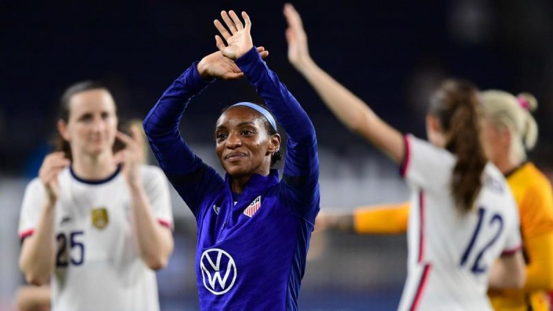 美国国家队的名单,水晶-邓恩和特里尼娅-罗德曼在英格兰和西班牙友谊赛前回归,亚历克斯-摩根缺席