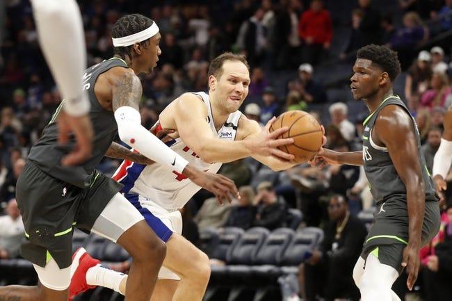 明尼苏达森林狼队对底特律活塞队 1/11/23--NBA竞猜 & 预测