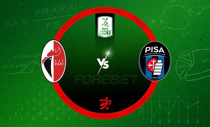 本周末意乙联赛中巴里和比萨难分伯仲