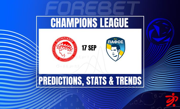 欧冠小组赛 | 奥林匹亚科斯主场铁桶阵迎战帕福斯顽强新军