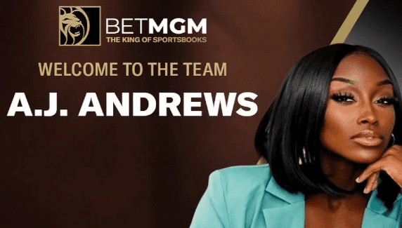 博彩公司BetMGM聘请职业垒球明星 AJ 安德鲁斯为其品牌大使