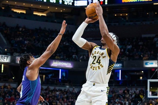 周一的NBA赛程将以印第安纳步行者队和夏洛特黄蜂队在光谱中心的对决拉开序幕,步行者队（32-39）在他们的前35个客场比赛中丢掉了22个，在东部联盟的排名中落后芝加哥1.5个胜场，排名第十,上周六，印第安纳州在主场以141-121输给了费城，让他们的投篮命中率达到61%