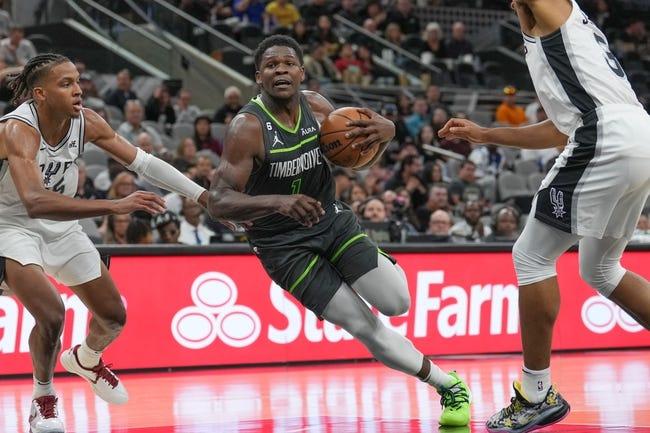 明尼苏达森林狼队对阵圣安东尼奥马刺队 4/8/23--NBA竞猜与预测