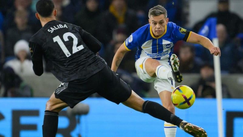 阿森纳登陆莱昂德罗-特罗萨德,布莱顿明星将在曼联比赛前完成2700万英镑的转会