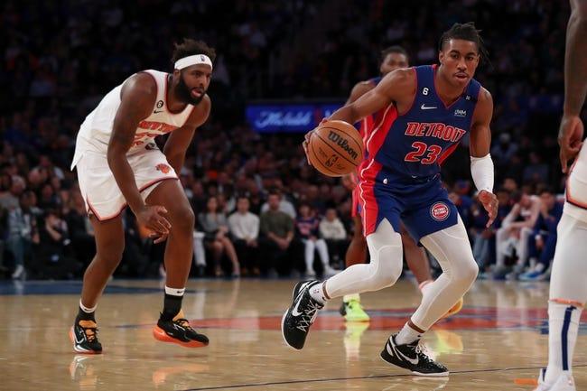 纽约尼克斯队对底特律活塞队 1/15/23 - NBA推荐和预测