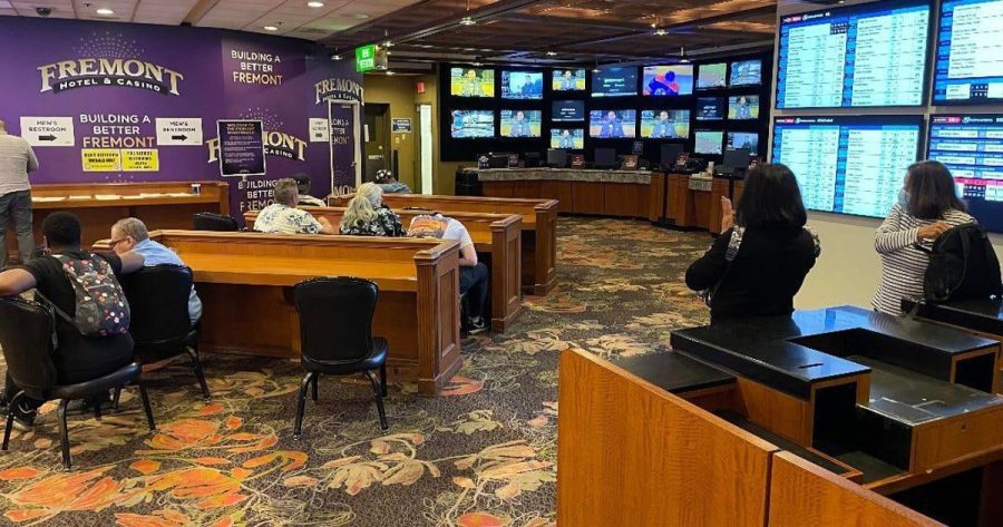 拉斯维加斯Mob-Era Fremont的FanDuel体育博彩公司正在建设中