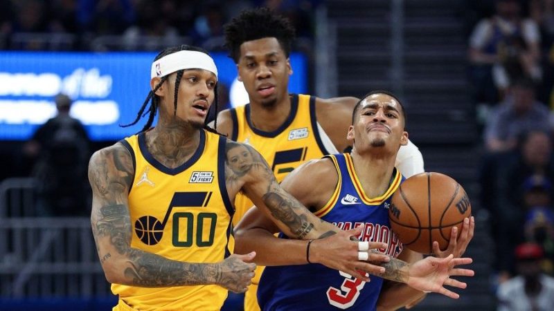 犹他爵士队VS金州勇士队的预测,勇士队没有威金斯、库里和格林