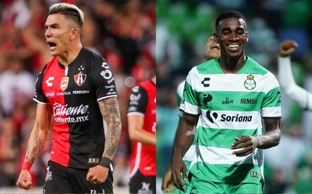 阿特拉斯对桑托斯拉古纳的预测,双方的常规阵容中都有伤员