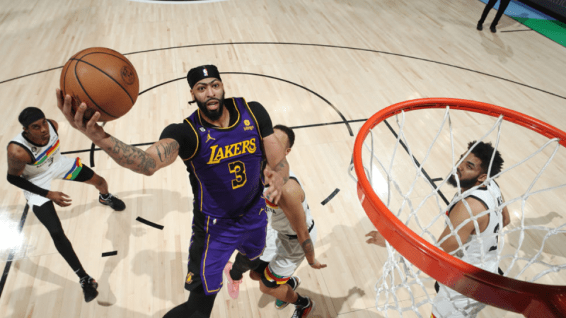 NBA西部季后赛图片： 湖人距离5号种子仅差一场比赛,目前的排名、对阵情况、破发点