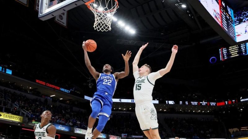 2023年NBA模拟盘口选择,肯塔基州的卡森-华莱士在冠军经典赛中表现出众后提升了股价