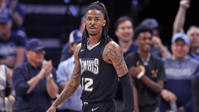 贾-莫兰特被禁赛,尽管有资格参加周一的比赛，但灰熊队在周三之前不会有明星后卫上场