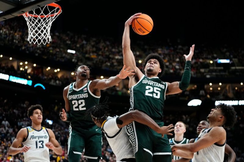 密歇根州立大学对阵堪萨斯州立大学16强的赔率、让分盘和预测