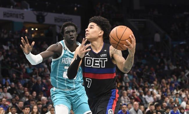 夏洛特黄蜂队对阵底特律活塞队 3/9/23--NBA推荐和预测