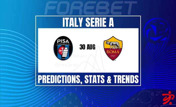 皮萨将在意甲第二轮比赛中于加里波第竞技场迎战强大的罗马队