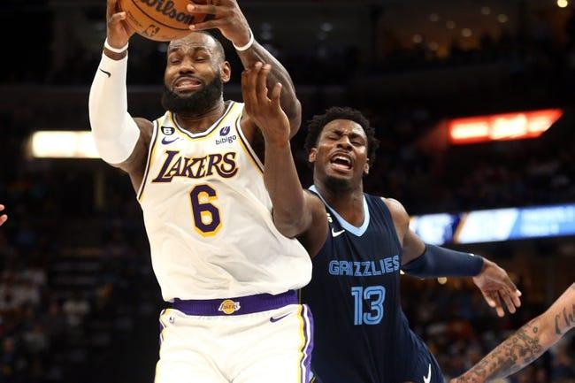 洛杉矶湖人队对阵孟菲斯灰熊队 4/19/23 - NBA推荐和预测