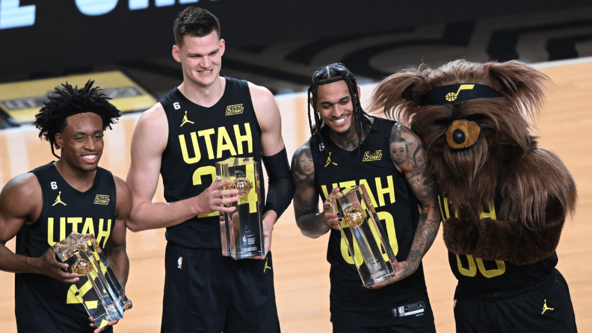 2023年NBA全明星周六之夜,爵士队战胜安特托孔波队和鲁克斯队赢得技巧挑战赛