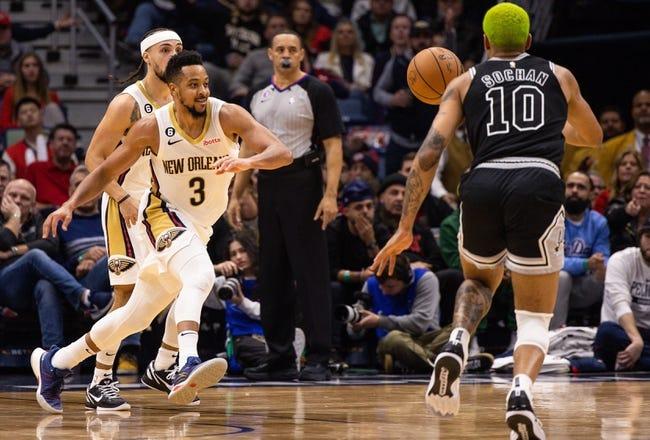 圣安东尼奥马刺队对阵新奥尔良鹈鹕队 3/21/23--NBA预测&预报