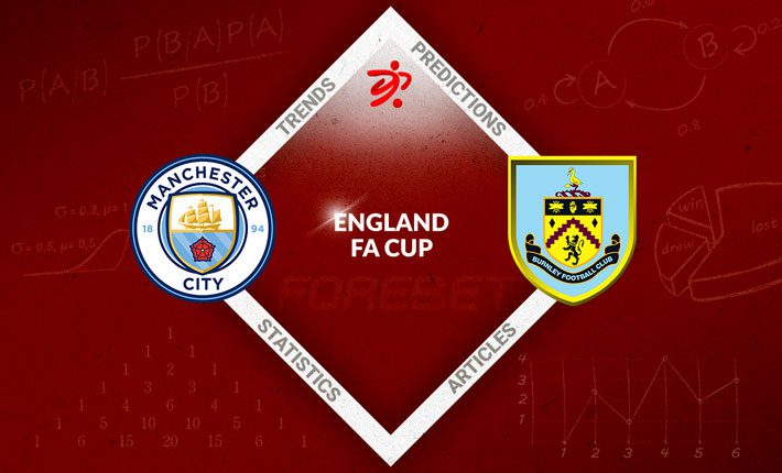 曼城以绝对优势战胜伯恩利，进入足总杯半决赛