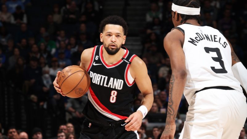 开拓者在与森林狼的比赛中完成了NBA历史上最大的逆转