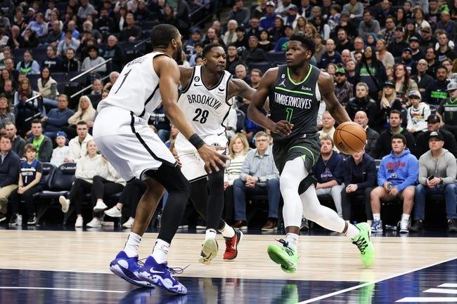 明尼苏达森林狼队对阵布鲁克林网队 4/4/23 - NBA推荐和预测