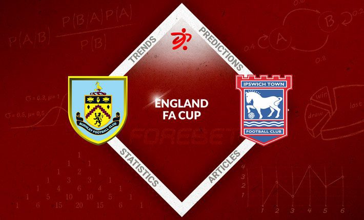 英冠领头羊伯恩利在足总杯复赛中主场迎战伊普斯维奇镇