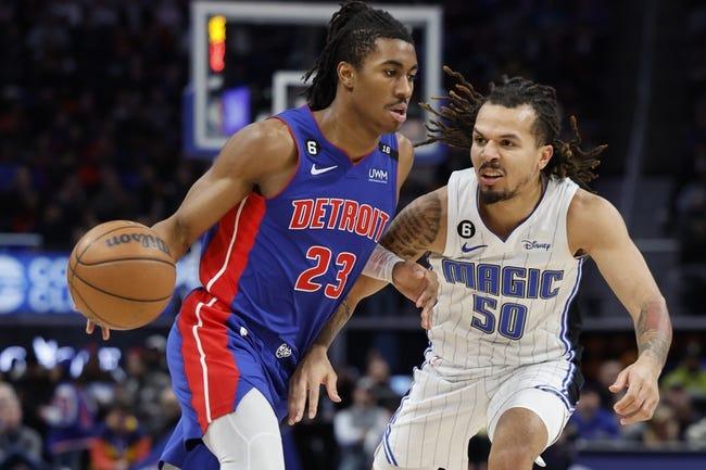 底特律活塞队对阵奥兰多魔术队 2/23/23 - NBA推荐和预测