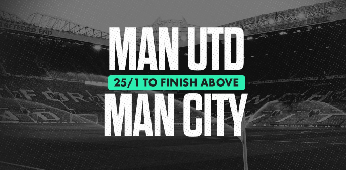 英超盘口，曼联vs曼城，德比，曼联4.09，曼城1.90，让分-0.5