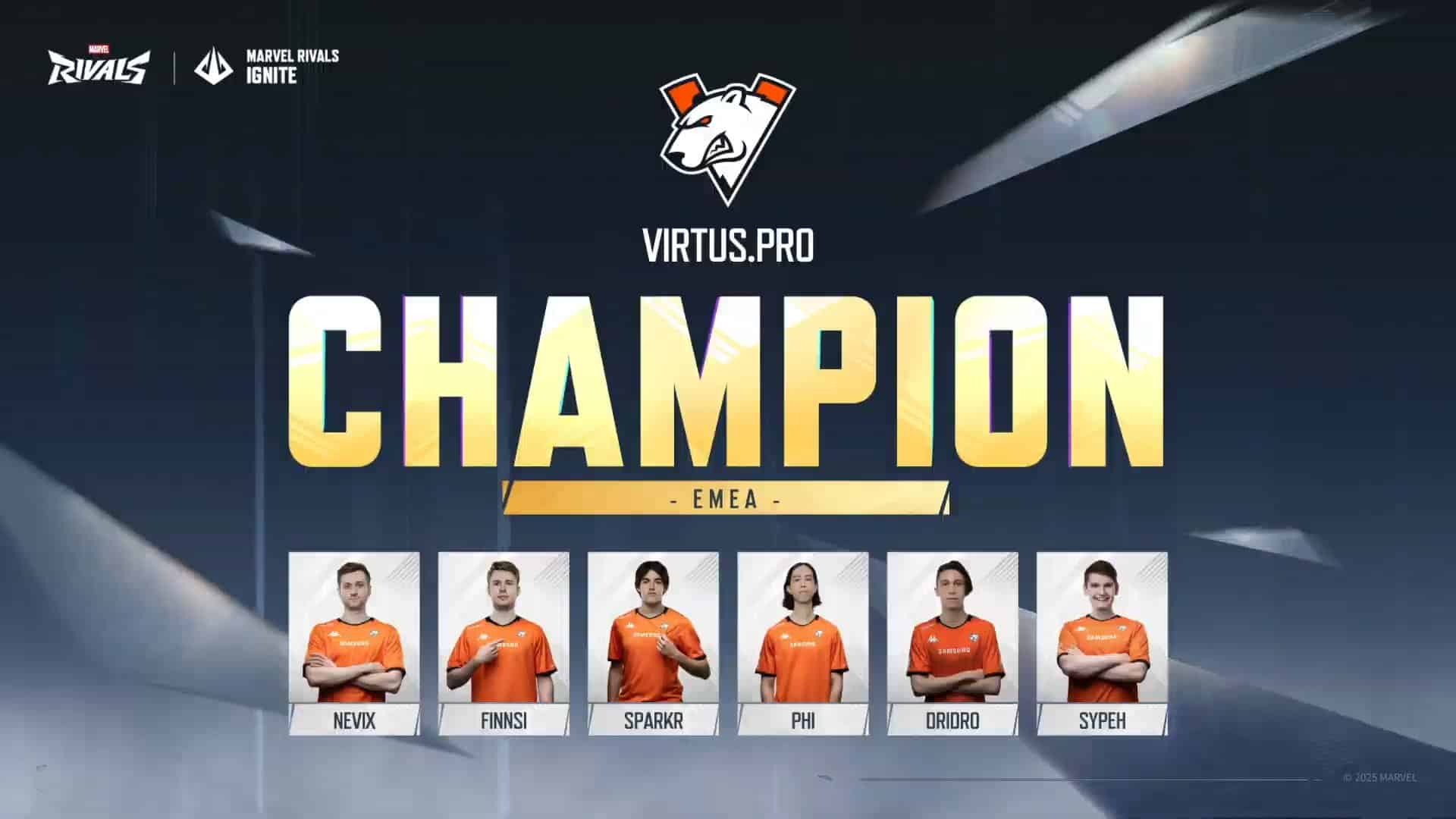 Virtus.pro夺得《漫威对决》Ignite第二阶段欧洲中东非洲区冠军