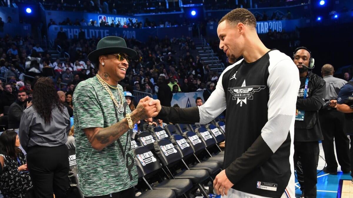 艾伦·艾弗森评选史上五大NBA球员 | 斯蒂芬·库里与勒布朗·詹姆斯双双入选