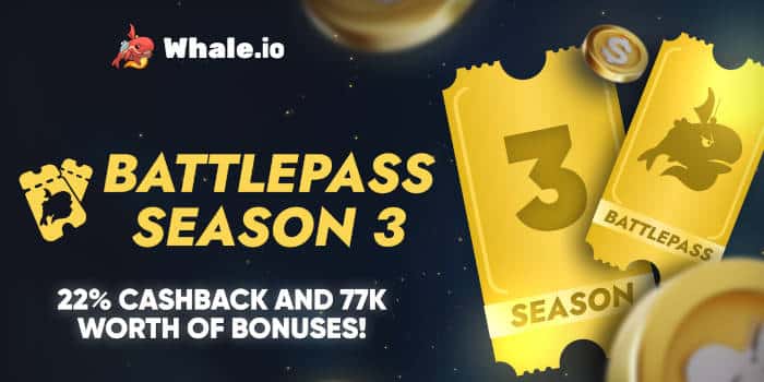Whale.io推出第三季战斗通行证 | 7.7万美元加密货币赌场奖励静候赢取