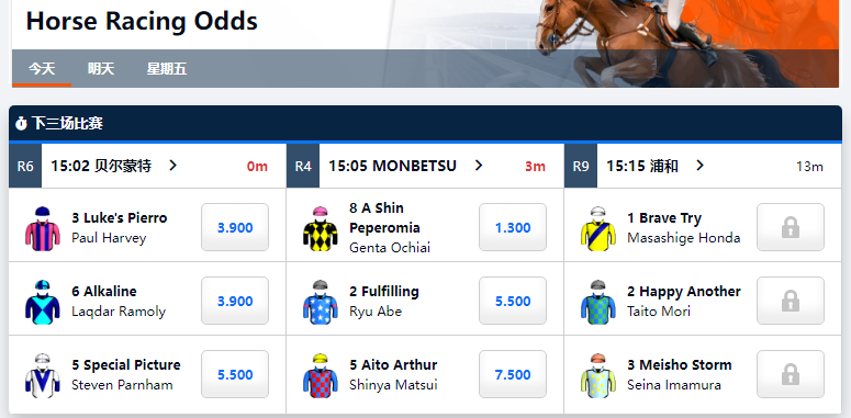 平博体育pinnacle的赛马盘口和赔率非常丰富