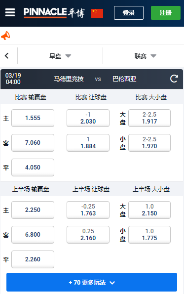 西甲,马德里竞技-瓦伦西亚,平博赔率和盘口