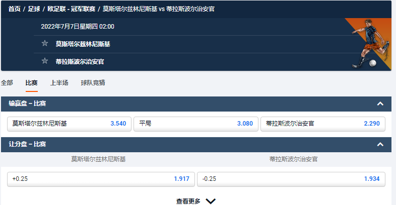 欧洲体育博彩平台平博体育(pinnacle)的欧足联冠军联赛盘口和赔率
