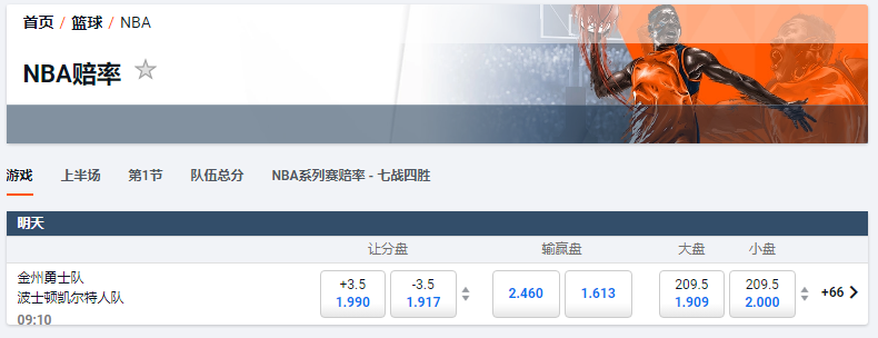 2022NBA总决赛最后一场赛前赔率-平博(pinnacle)