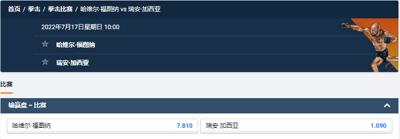 平博体育pinnacle的赔率-拳击比赛Ryan Garcia VS Javier Fortuna