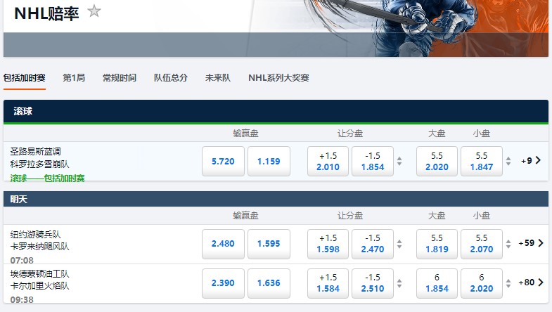 平博-pinnacle-NHL盘口赔率