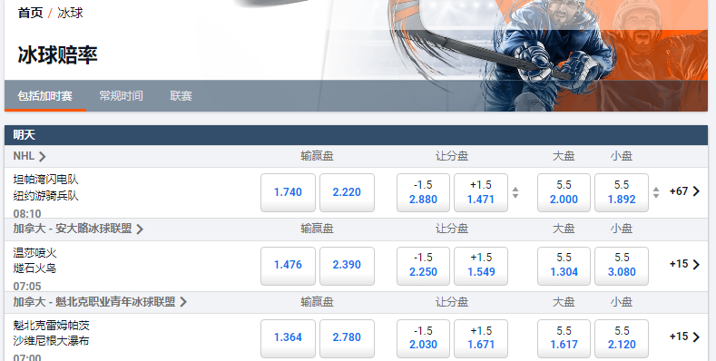 平博pinnacle博彩-NHL季后赛盘口和赔率