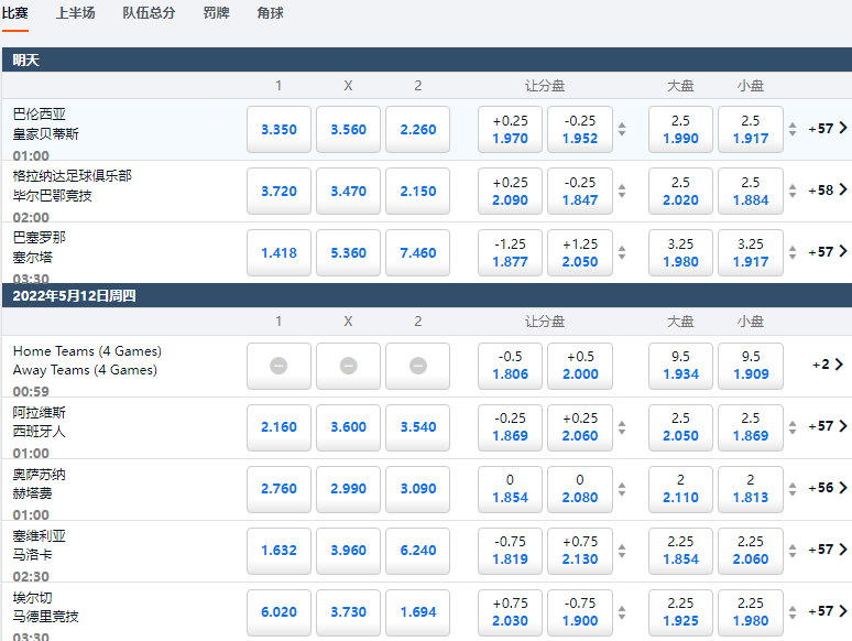 平博-pinnacle-本周西甲联赛盘口赔率