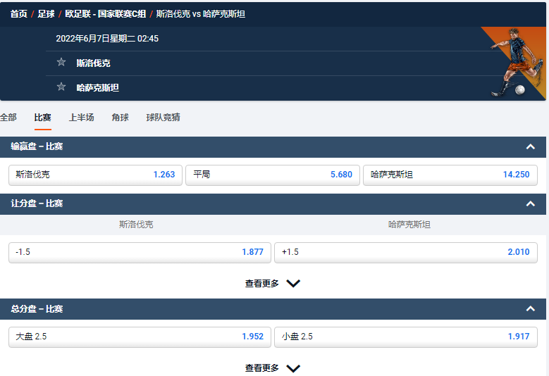 国家联赛-斯洛伐克VS巴基斯坦-平博pinnacle博彩盘口