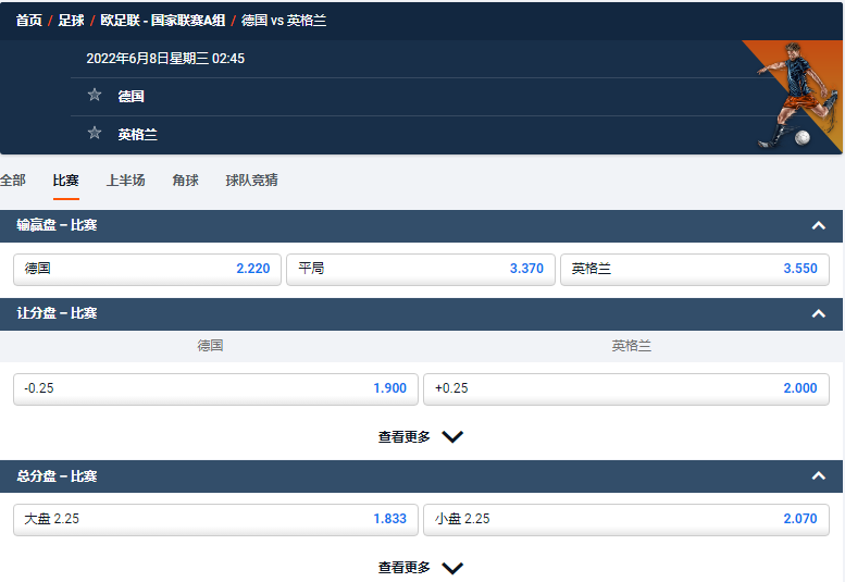 平博-pinnacle博彩赔率盘口-德国VS英格兰