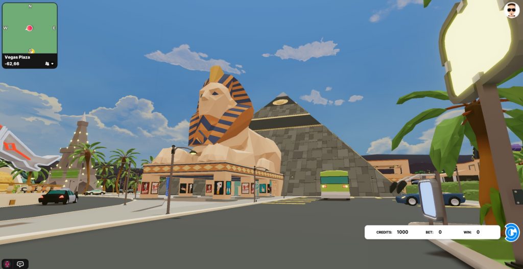 从玩家的角度看,元宇宙中名为 Vegas City 的博彩区