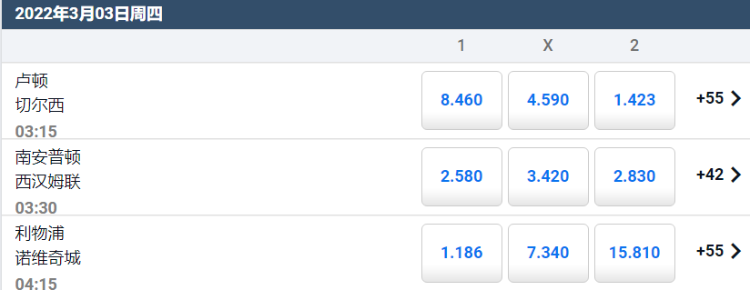 平博-英国足总杯-4场比赛-盘口和赔率