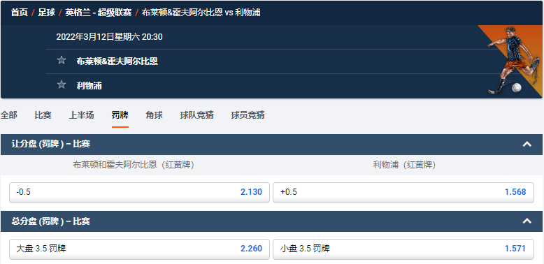 平博-英超-罚牌盘口