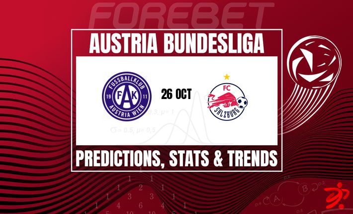 奥地利维也纳队力争在埃克塞尔西奥体育场终结萨尔茨堡连胜纪录